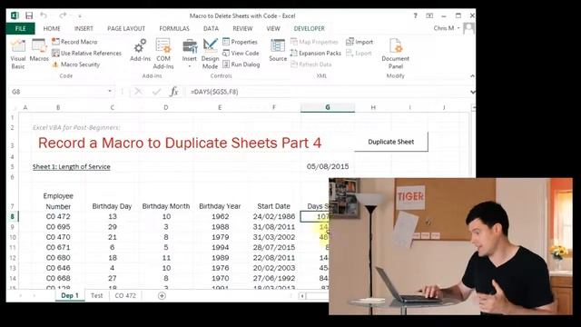 Excel VBA for Post Beginners 5 6 Offset to Position Data смотреть онлайн