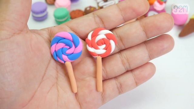 DY how to make miniature realistic food set with polymer clay | Polymer clay mini food tutorial | 4 смотреть онлайн