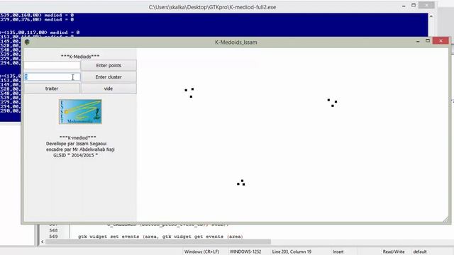 Algorithm K-Medoids ( Issam SEGAOUI ) - GTK 3 - смотреть онлайн