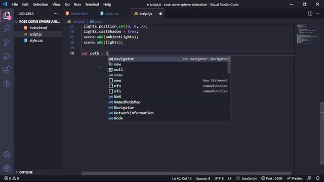 Rose Curve Sphere Animation Using Three.js | THREE JS Tutorial смотреть онлайн