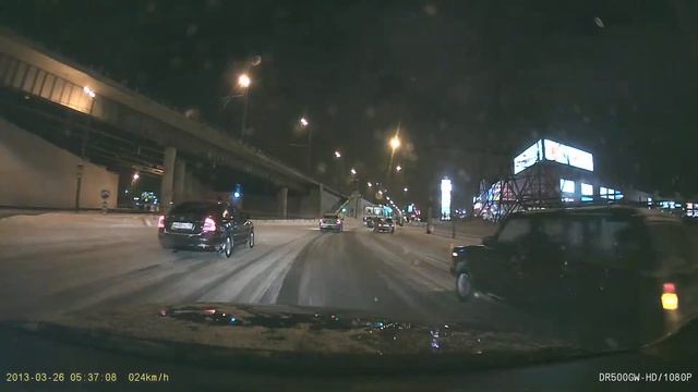 BlackVue DR 500, Ночь, Москва смотреть онлайн