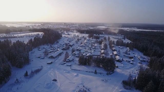 Поселок Деревянск в Республике Коми.СНЕЖНЫЕ ПЕЙЗАЖИ РОССИЙСКИХ ДЕРЕВЕНЬ. смотреть онлайн