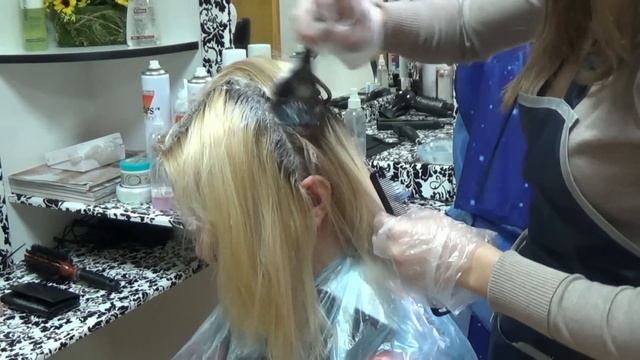 Окрашивание волос в бежевый блондин смотреть онлайн