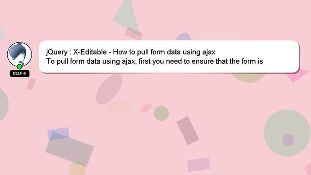 jQuery : X-Editable - How to pull form data using ajax смотреть онлайн