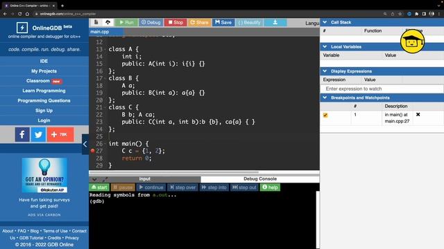 GDB : pretty print смотреть онлайн