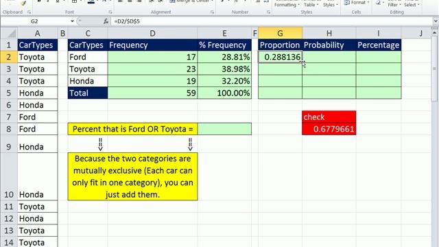 Excel 2010 Statistics 09: Proportions, Probabilities and Percentages: Formulas and Formatting смотреть онлайн