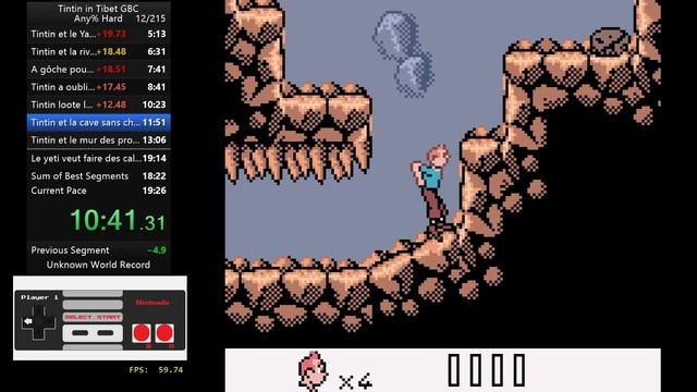 Speedrun - Tintin in Tibet (GBC) - Any% Hard - Old PB 19:00 смотреть онлайн