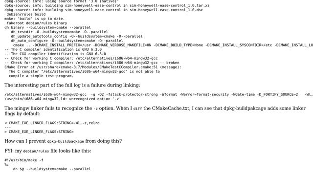 Remove debuild buildsystem=cmake linker flags смотреть онлайн