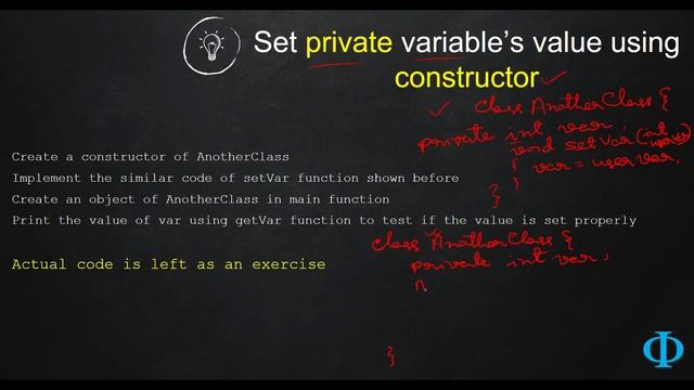 6f Set the Value of a Private Variable Using a Parameterized Constructor смотреть онлайн