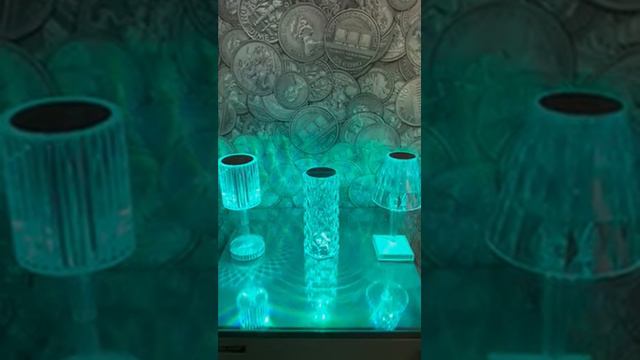 Настольная лампа ночник Роза с пультом RGB Crystal Rose смотреть онлайн