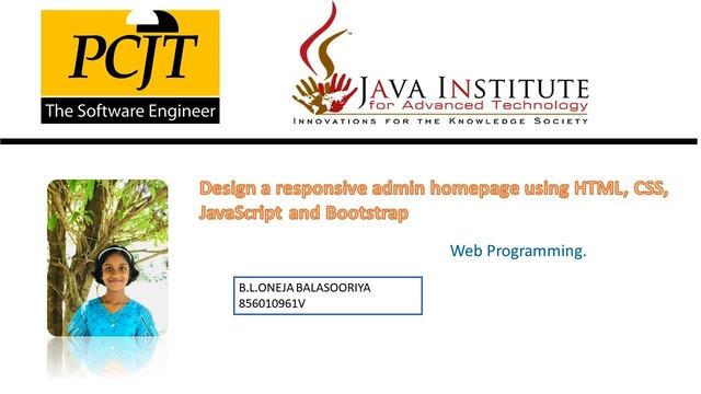 Web Project Task 41 | 1st Year | Semester 01 | Java Institute смотреть онлайн