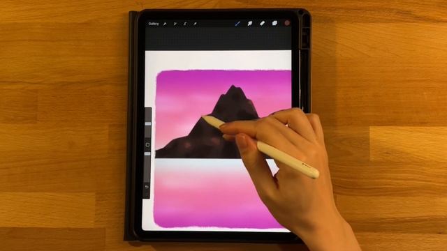 Procreate Step by Step Tutorial - Mountain Reflection - Draw With Me - iPad Art смотреть онлайн
