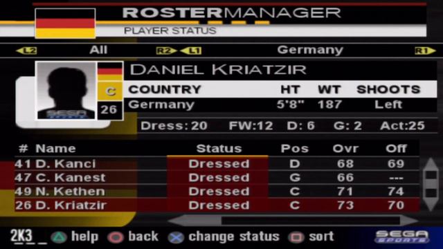NHL 2K3 Germany Overall Player Ratings смотреть онлайн