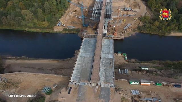 Этапы реконструкции ж/д моста в автомобильный мост "Восточный" через Неман смотреть онлайн