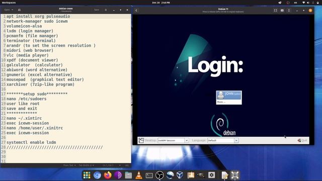 Debian 11 - Install Icewm with LXDM Login Manager смотреть онлайн
