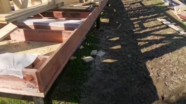 Установка каркаса нашей бани от компании Терем. смотреть онлайн