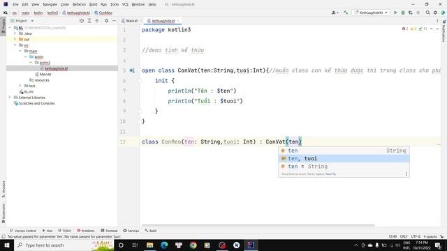 Phần 3.4 : Tính kế thừa - Lập trình Kotlin смотреть онлайн