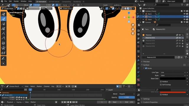 2d Animation Grease Pencil Blender - Creating a 360° 2D Cartoon Character - Part 1 смотреть онлайн
