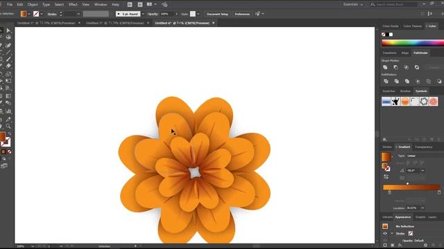 Illustrator Flower | making in adobe illustrator CC tutorial смотреть онлайн