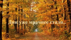 Дни уже мрачнее стали...