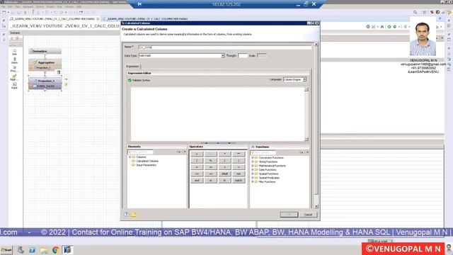 SAP HANA Basics : Creation of Calculated Columns in Calculation Views | VENUGOPAL M N смотреть онлайн