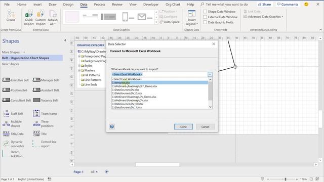 Visio Online Plan 2: Import data from Excel смотреть онлайн