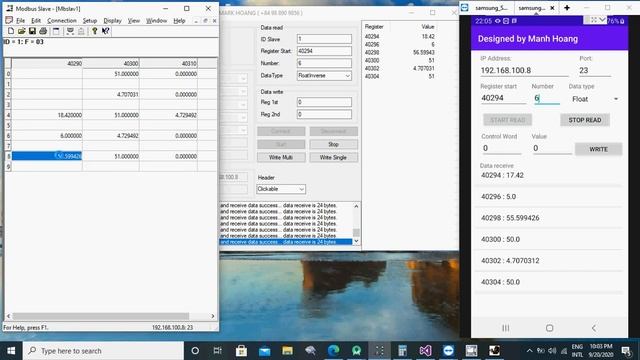 Modbus TCP Android Application смотреть онлайн