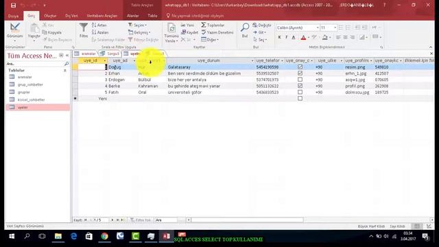 SQL DERSLERİ - SELECT TOP KOMUTU смотреть онлайн