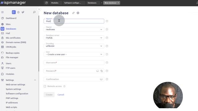 Ispmanager PostgreSQL databases смотреть онлайн
