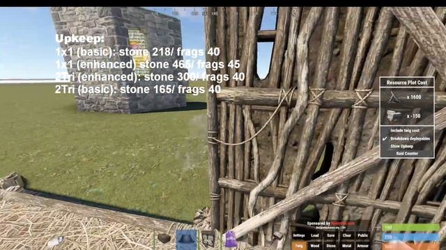 Solo Starter Bases Upkeep COMPARISON, Live builds + Running Totals, My Smallest Rust Base Footprint смотреть онлайн