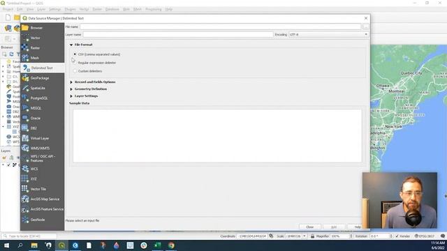 QGIS tutorial - How to add Lat/Long Data in CSV file to QGIS смотреть онлайн