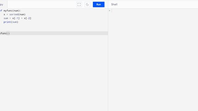 Python Problem : Create a function in Python that will return sum of the two largest element смотреть онлайн