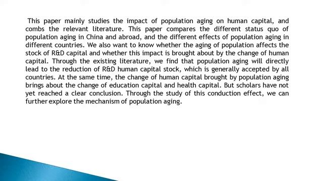A Literature Review on China's Population Aging, Human Capital and R&D Capital Stock JABFR 5, 1 ,2 смотреть онлайн