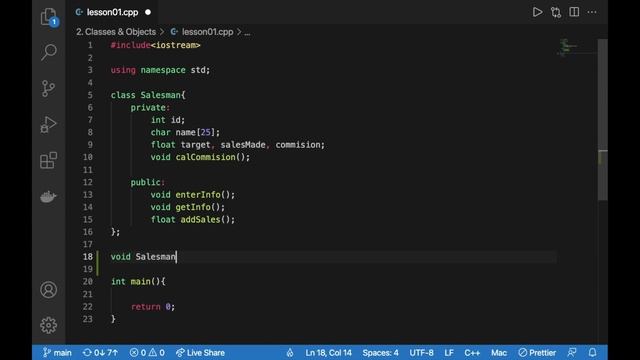 #3.3 | OOPs with C++ | Classes & Objects | Defining Member Functions | Outside the Class смотреть онлайн