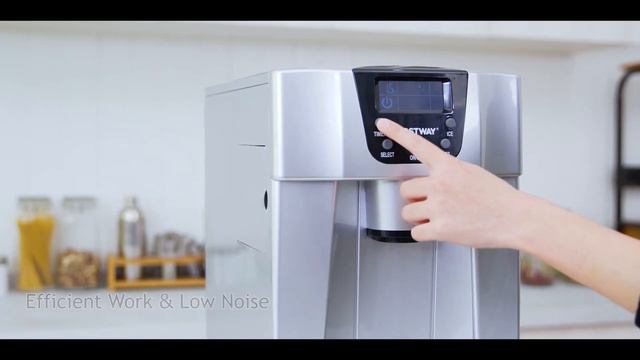Costway 2-In-1 Ice Maker Water Dispenser 36lbs/24H LCD Display смотреть онлайн