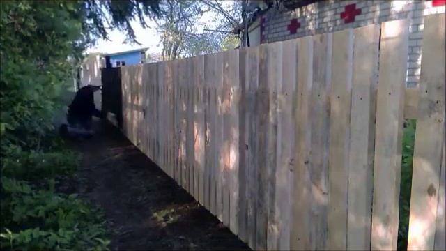 деревянный забор