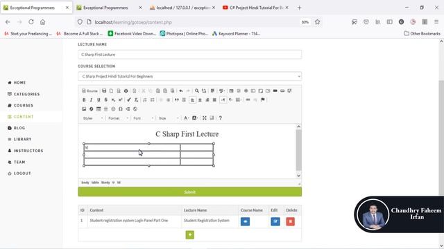 Build website project e learning | php project | web development projects Part15 Lectures Admin Vie смотреть онлайн