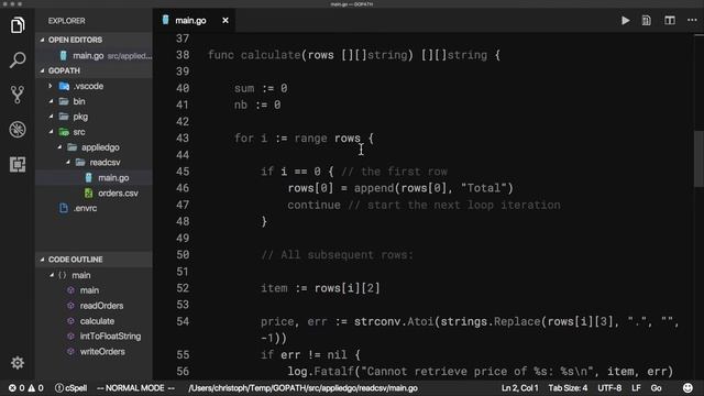 Working with Spreadsheets in Go смотреть онлайн