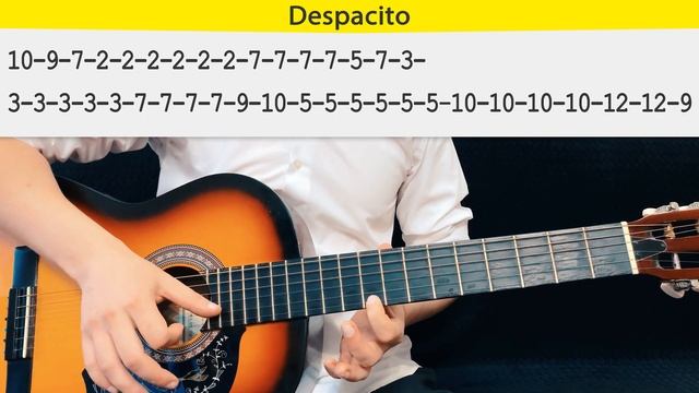 DESPACITO (Деспасито) на одной струне на гитаре / Табулатура смотреть онлайн