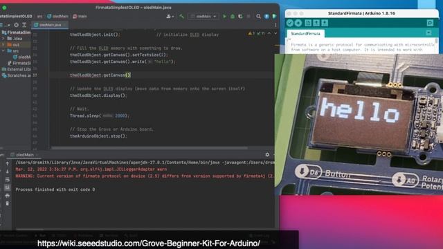 Arduino + OLED + Java Demo using Firmata & Firmata4j смотреть онлайн