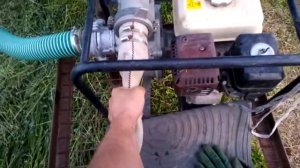 запуск самозасасывающей мотопомпы