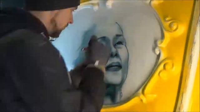 Etta James blues portrait painting using aerograf airbrush custom painting graffiti art смотреть онлайн