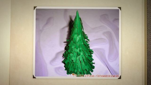 Пушистая елочка из бумаги смотреть онлайн