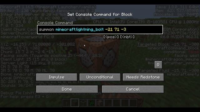 How to summon lightning bolt in Minecraft смотреть онлайн