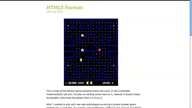 Try Pacman HTML5 смотреть онлайн