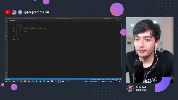 ? Dasturlashni 0 dan o'rganish - PHP Dasturlash tili - 1/21 KUN