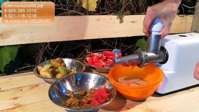 9. Мясорубка Хозяюшка как шнековая соковыжималка. Насадки для мясорубки с металлическими шестернями смотреть онлайн