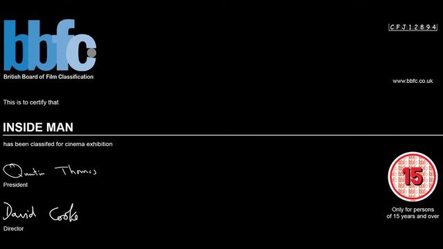Inside Man - BBFC Black Card смотреть онлайн