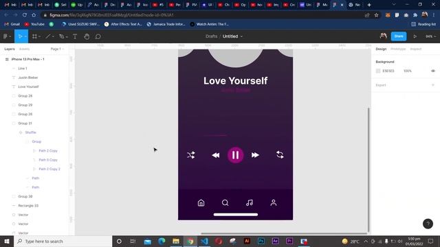 Music Player UI App Design in Figma | How to Design a Music Player | Figma Tutorial смотреть онлайн