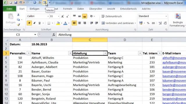 MS Office Excel 2010 Daten in einer Tabelle filtern mit einer Maske - carinko.com смотреть онлайн